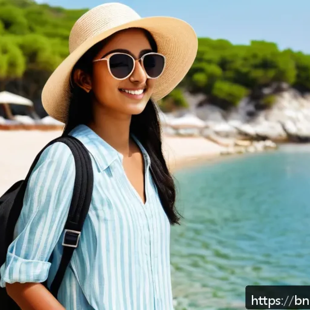 크로아티아 기후 및 계절별 옷차림 - A young Bengali woman dressed in breathable summer clothing suitable for Croatia’s coastal heat and ...